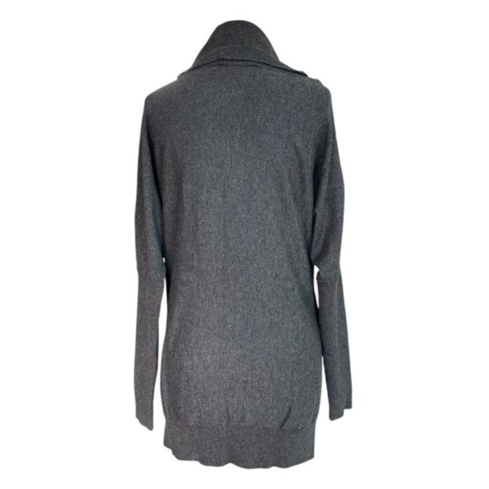 MICHAEL KORS Womens Sweater Dress S Grey Turtleneck Shoulder Zip Logo Designer - Picture 9 of 10
